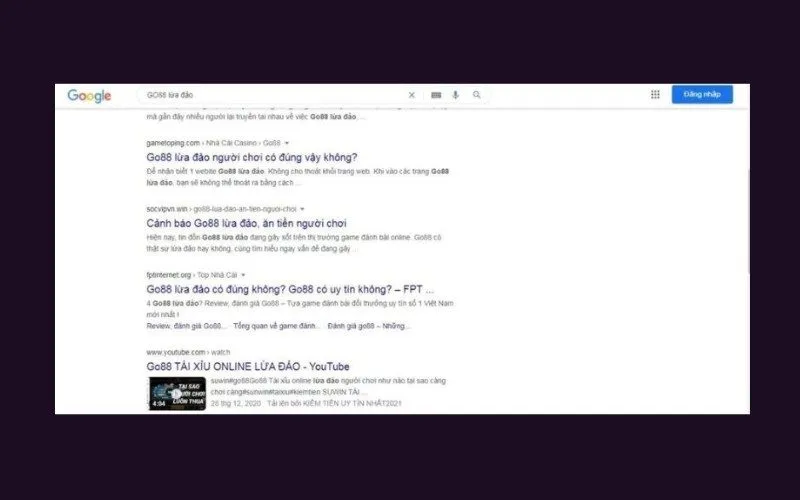 Thông tin Go88 lừa đảo hàng loạt trên các phương tiện truyền thông