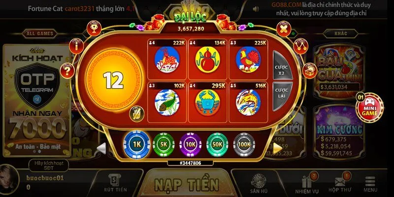 Bầu cua mini Go88 - Mẹo chơi game đổi thưởng cực hay 1 Bầu cua mini là trò chơi đặt cược đơn giản, dễ hiểu và nhanh chóng tại Go88