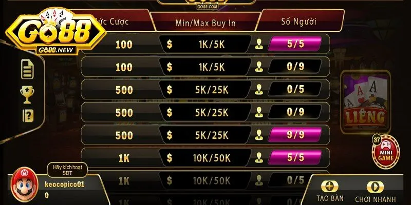 Nắm rõ các thuật ngữ cùng luật chơi trước khi tham gia chơi Liêng Go88