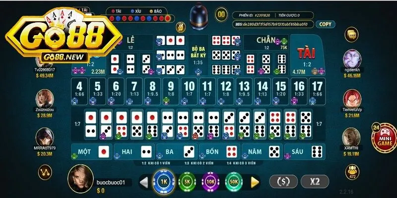 Bí quyết chơi Sicbo Go88 đỉnh nhất bạn nên biết rõ 3 Tham khảo bí quyết chơi Sicbo Go88 hiệu quả giúp nâng cao tỷ lệ thắng