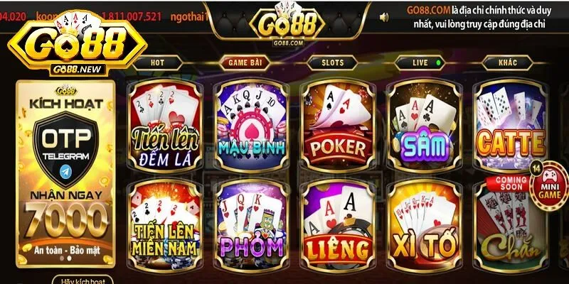 Hướng dẫn chơi Tiến lên đếm lá Go88 cho người mới bắt đầu 1 Sân chơi cung cấp các chế độ chơi Tiến lên đếm lá khác nhau